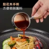 304 stainless steel sauce cup, Western sauce cup, steak seasoning cup, wooden handle, tomato salad dipping sauce plate details Picture